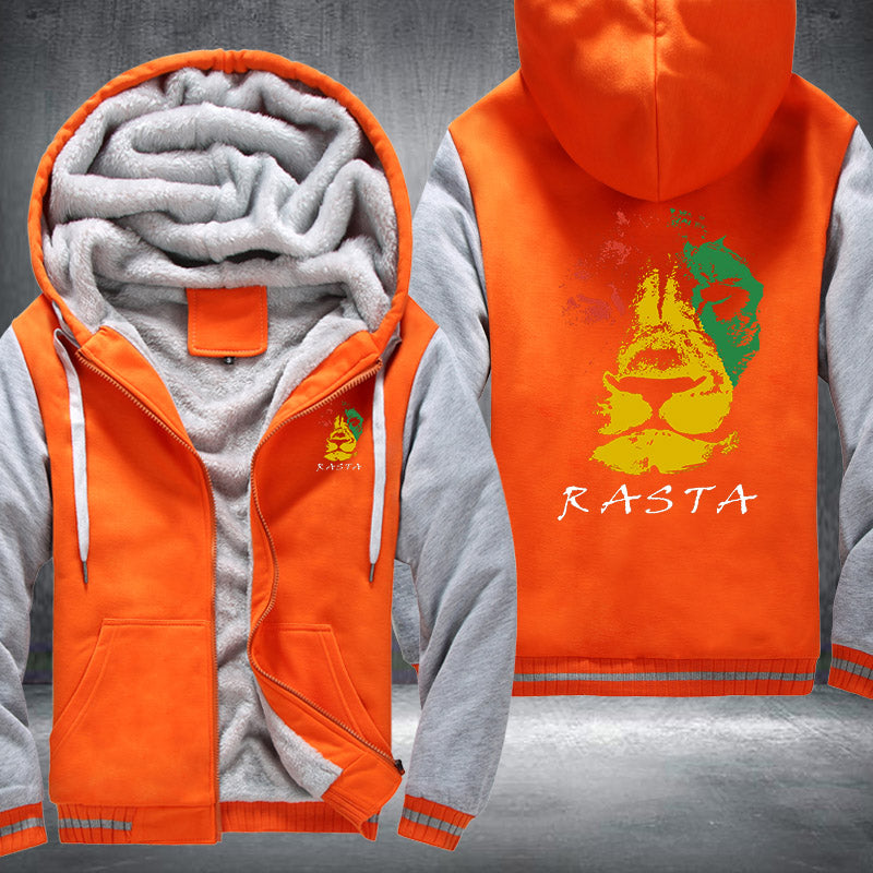 Rasta Lion Fleece Hoodies Jacket
