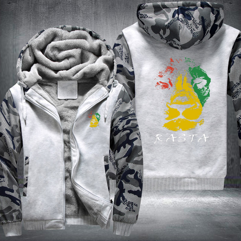 Rasta Lion Fleece Hoodies Jacket