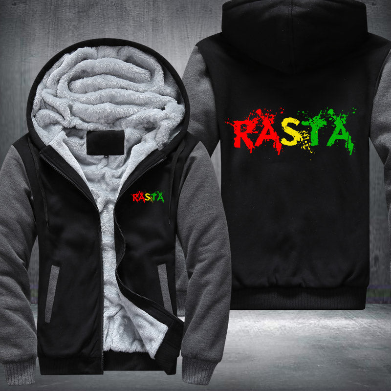Rasta style Fleece Hoodies Jacket