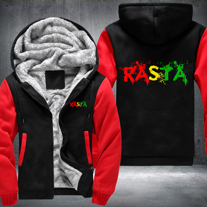 Rasta style Fleece Hoodies Jacket