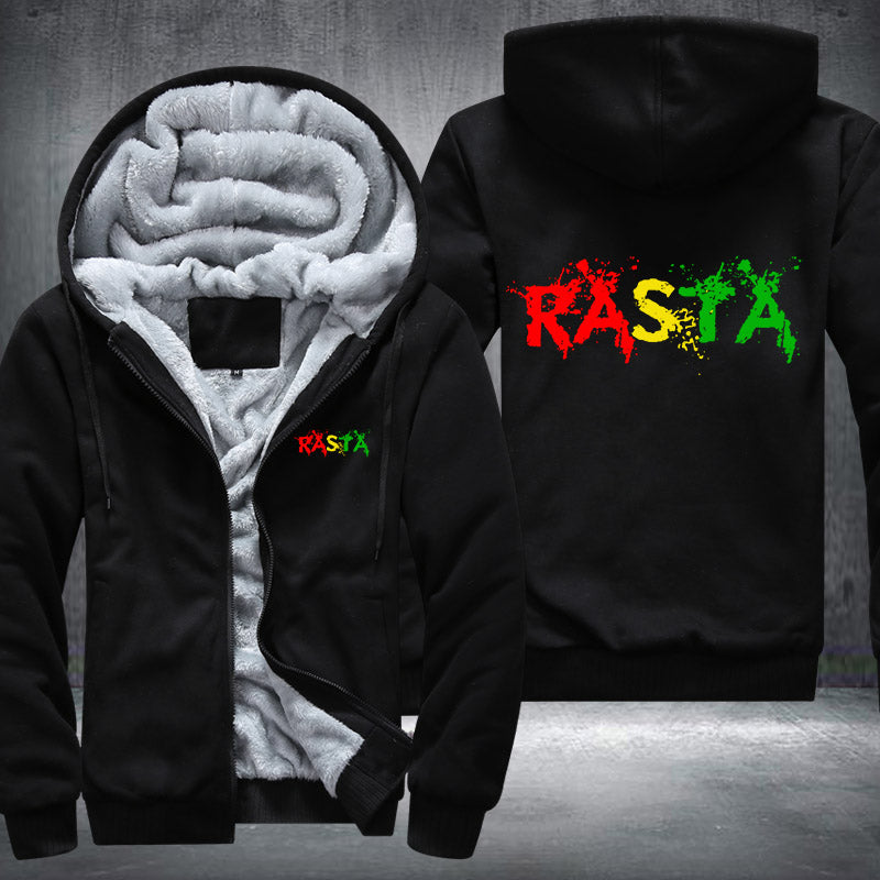 Rasta style Fleece Hoodies Jacket