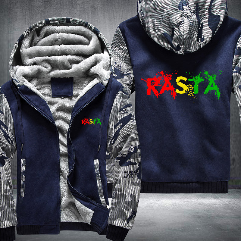 Rasta style Fleece Hoodies Jacket