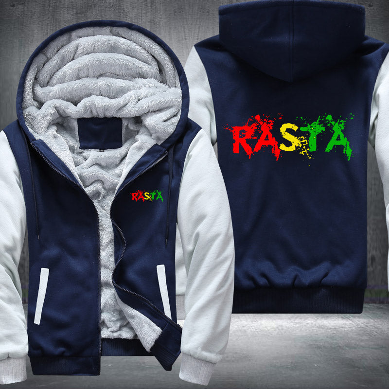 Rasta style Fleece Hoodies Jacket