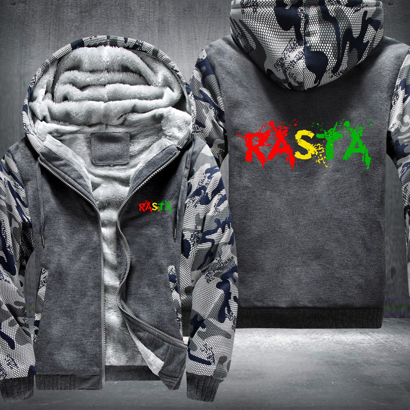 Rasta style Fleece Hoodies Jacket