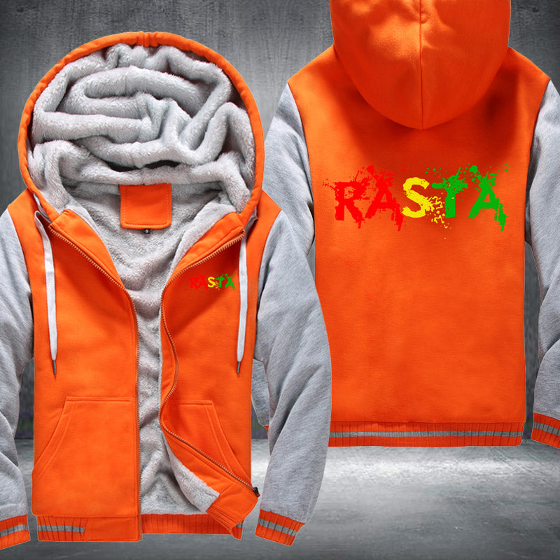 Rasta style Fleece Hoodies Jacket