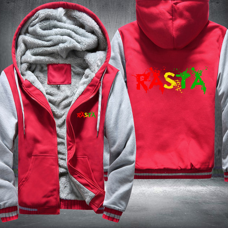 Rasta style Fleece Hoodies Jacket