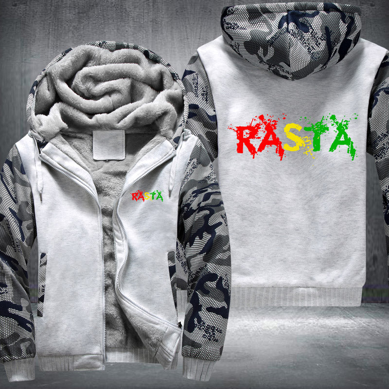 Rasta style Fleece Hoodies Jacket
