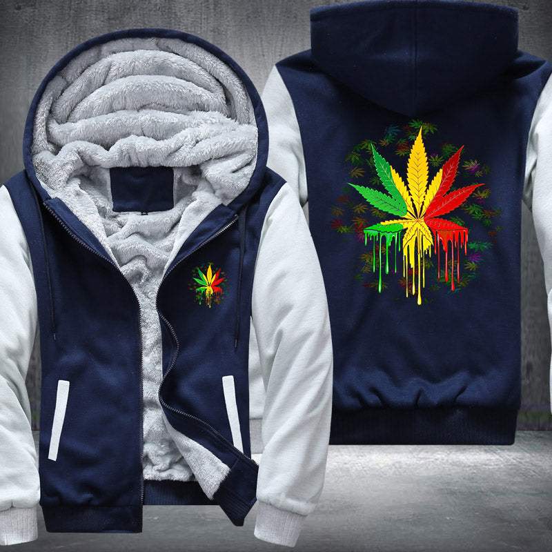 Leaf Rasta Fleece Hoodies Jacket