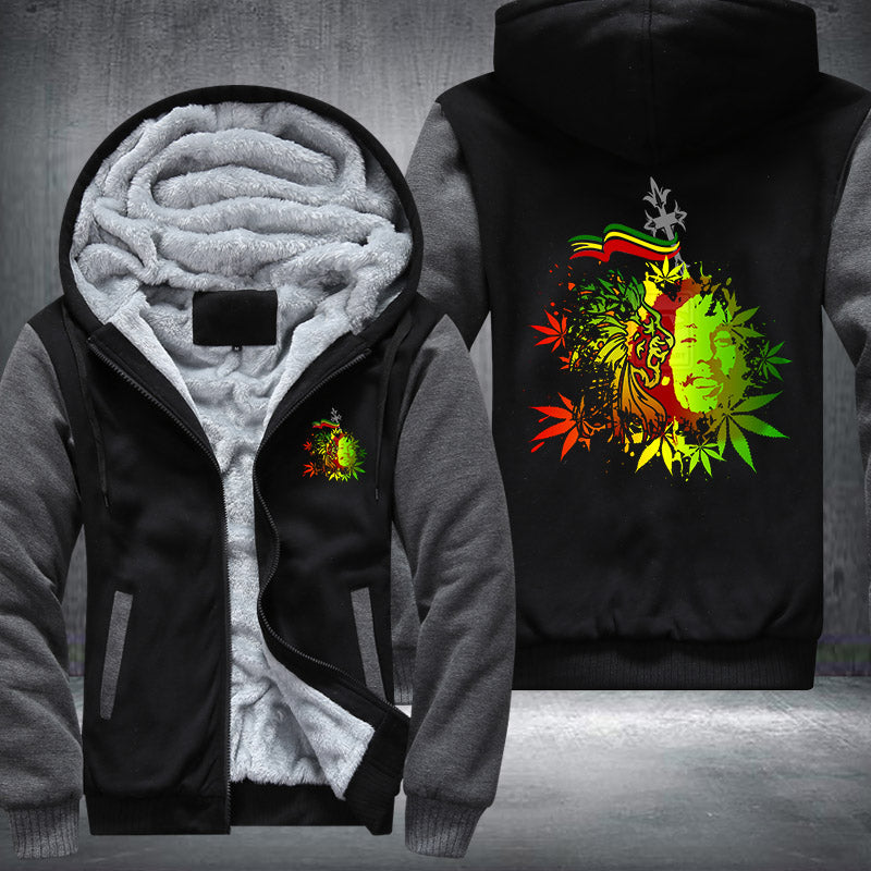 Bob Marley Rasta Fleece Hoodies Jacket