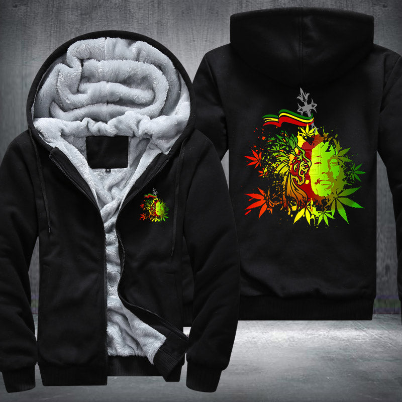 Bob Marley Rasta Fleece Hoodies Jacket