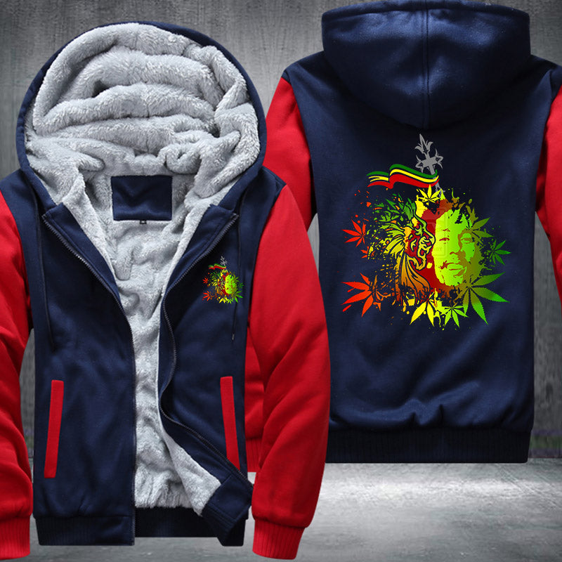 Bob Marley Rasta Fleece Hoodies Jacket