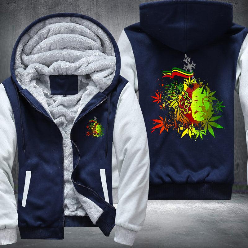 Bob Marley Rasta Fleece Hoodies Jacket