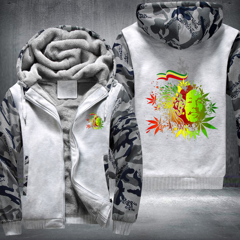 Bob Marley Rasta Fleece Hoodies Jacket