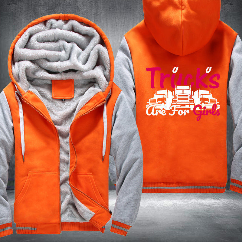 Trucks are for girls Fleece Hoodies Jacket