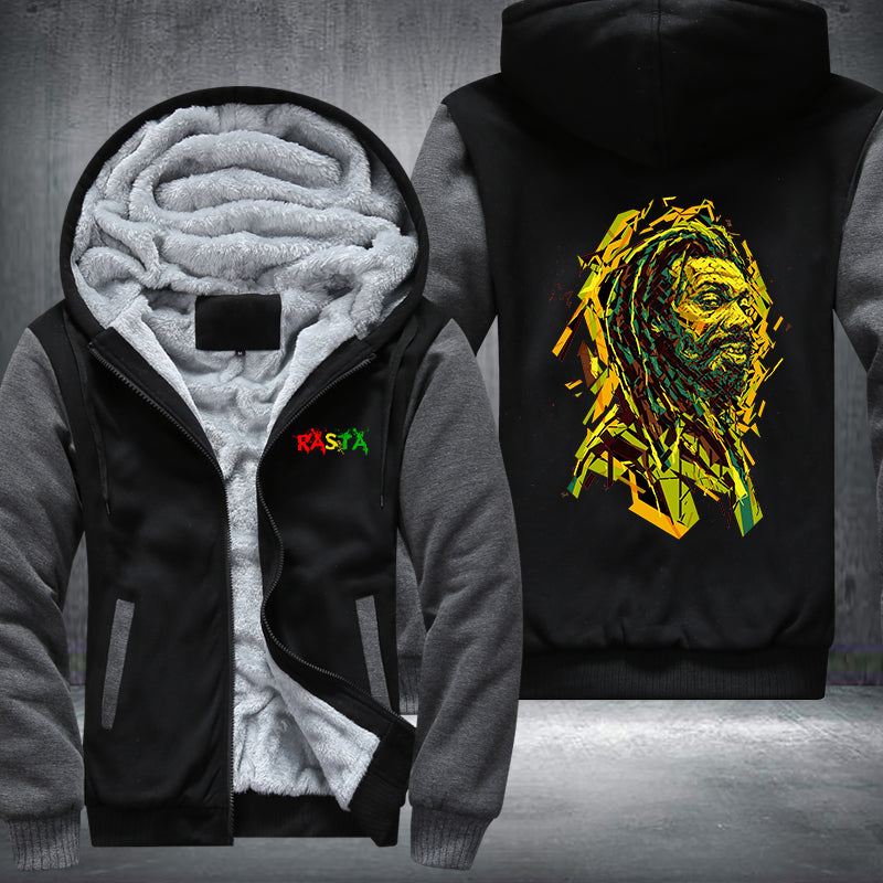 Cool Rasta Fleece Hoodies Jacket