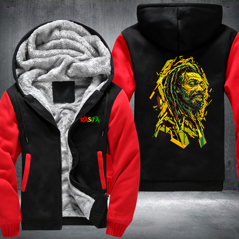 Cool Rasta Fleece Hoodies Jacket