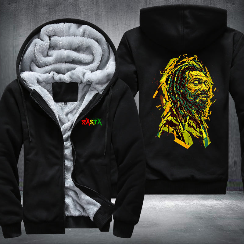 Cool Rasta Fleece Hoodies Jacket