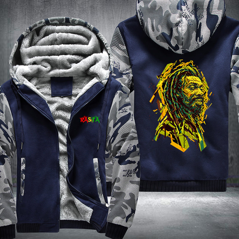 Cool Rasta Fleece Hoodies Jacket