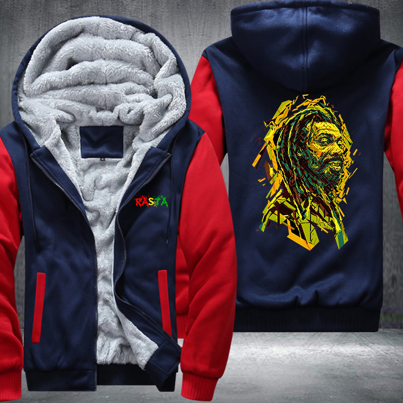 Cool Rasta Fleece Hoodies Jacket