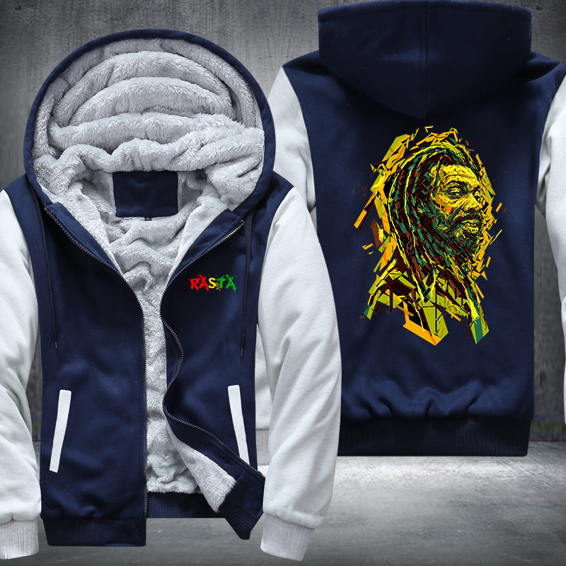 Cool Rasta Fleece Hoodies Jacket