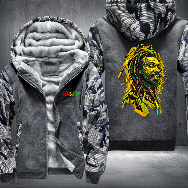 Cool Rasta Fleece Hoodies Jacket