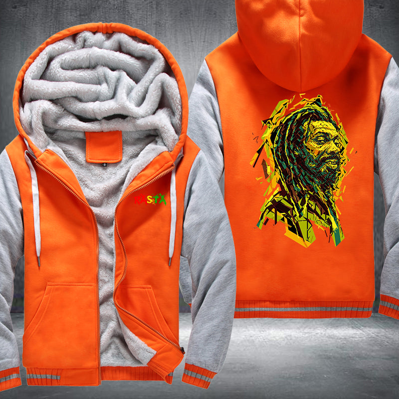 Cool Rasta Fleece Hoodies Jacket
