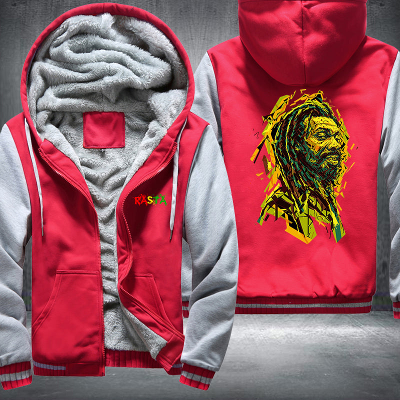 Cool Rasta Fleece Hoodies Jacket
