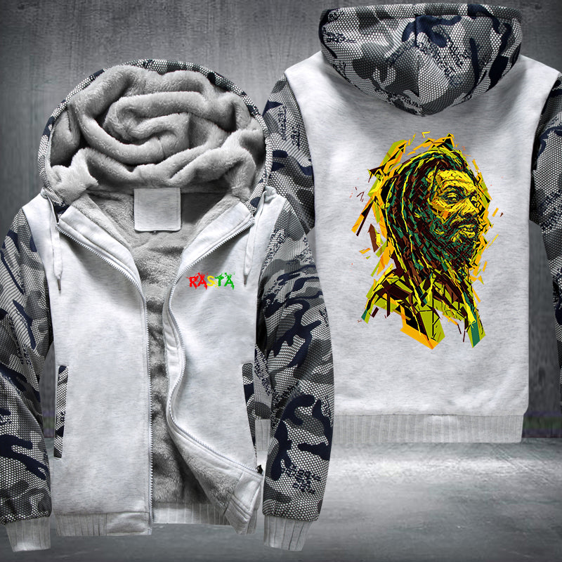 Cool Rasta Fleece Hoodies Jacket