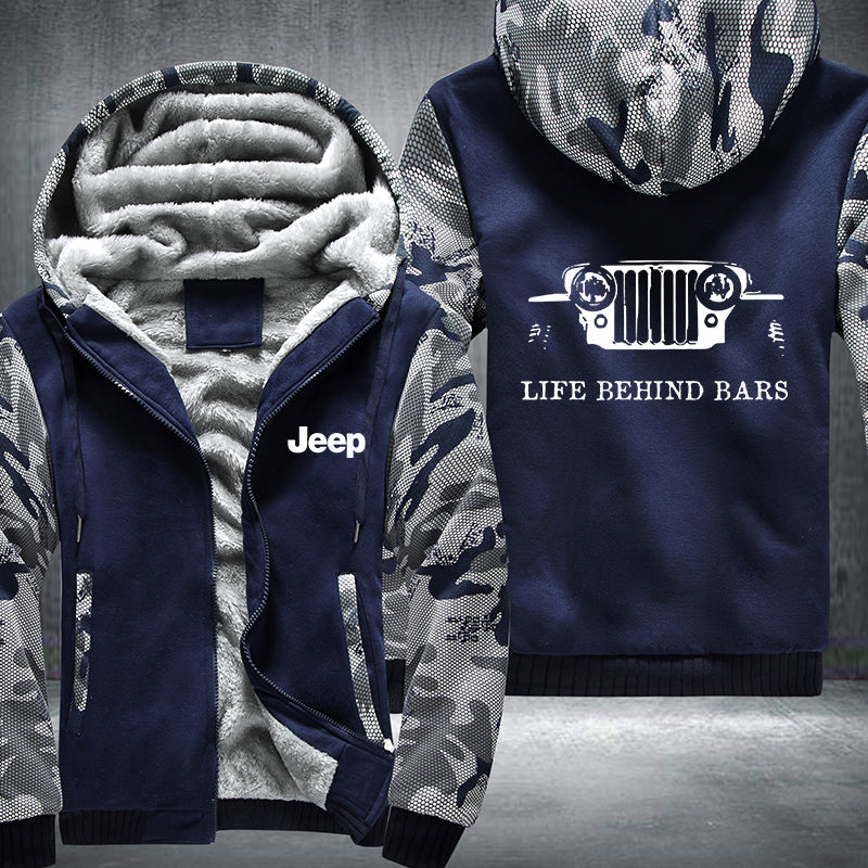Jeep life behind bar Fleece Hoodies Jacket