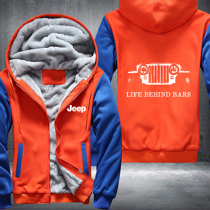 Jeep life behind bar Fleece Hoodies Jacket