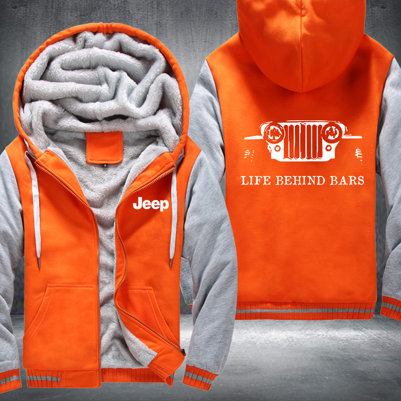 Jeep life behind bar Fleece Hoodies Jacket