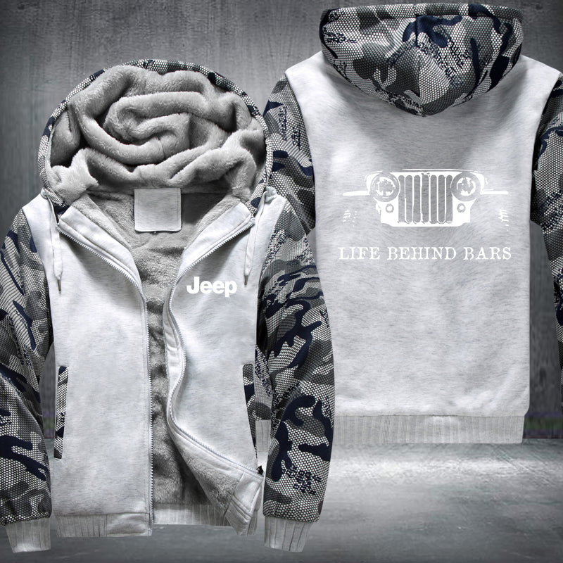Jeep life behind bar Fleece Hoodies Jacket