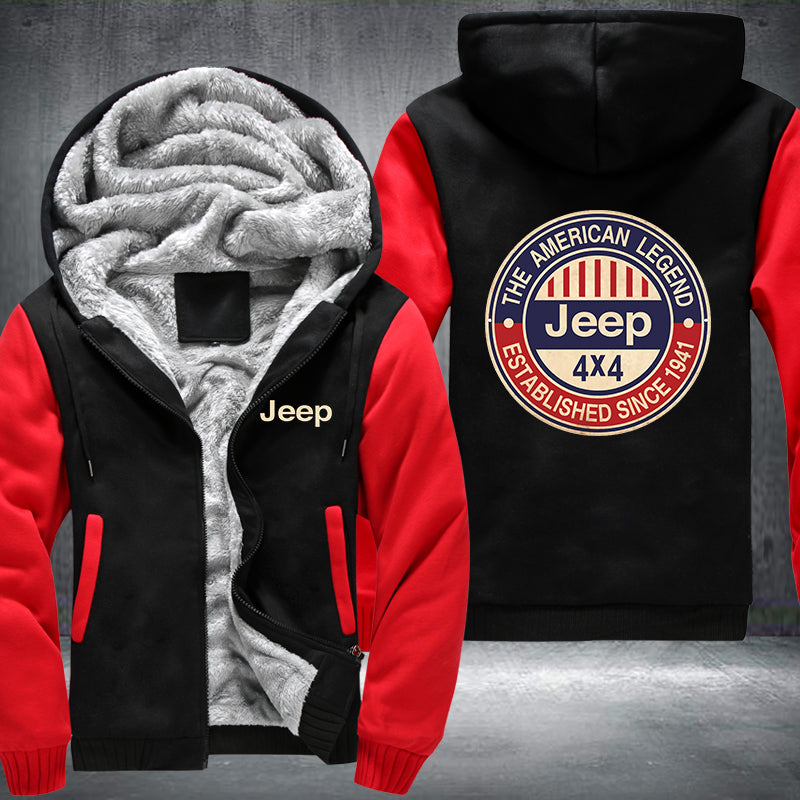 The American Legend Jeep 4x4 Fleece Hoodies Jacket
