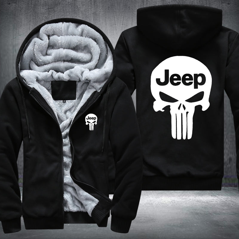 Jeep Skull Fleece Hoodies Jacket