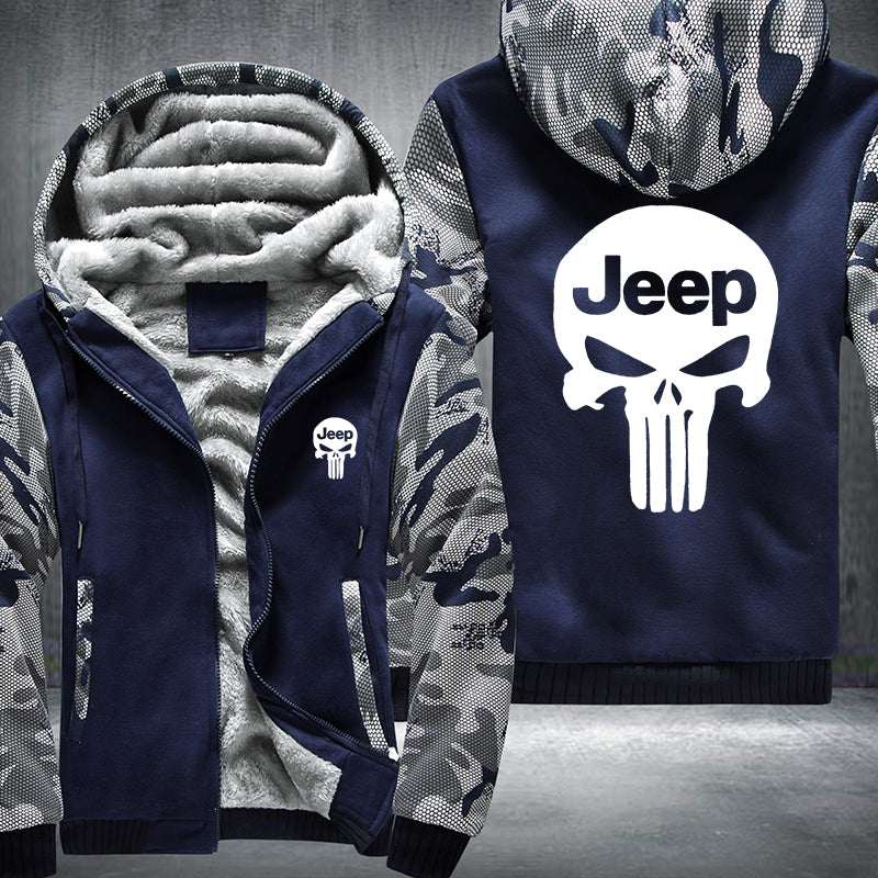 Jeep Skull Fleece Hoodies Jacket