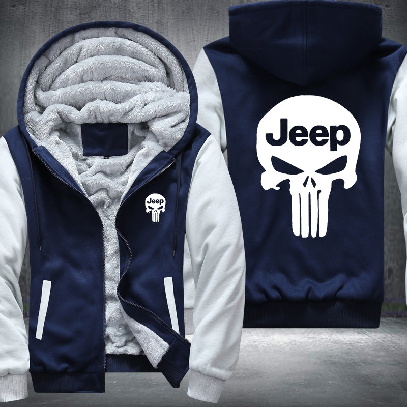 Jeep Skull Fleece Hoodies Jacket