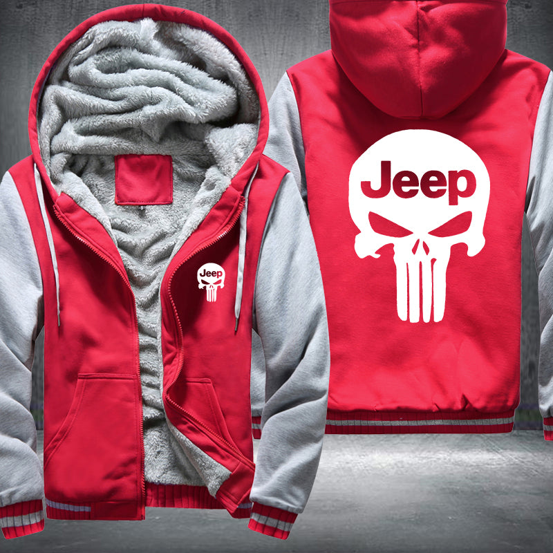 Jeep Skull Fleece Hoodies Jacket