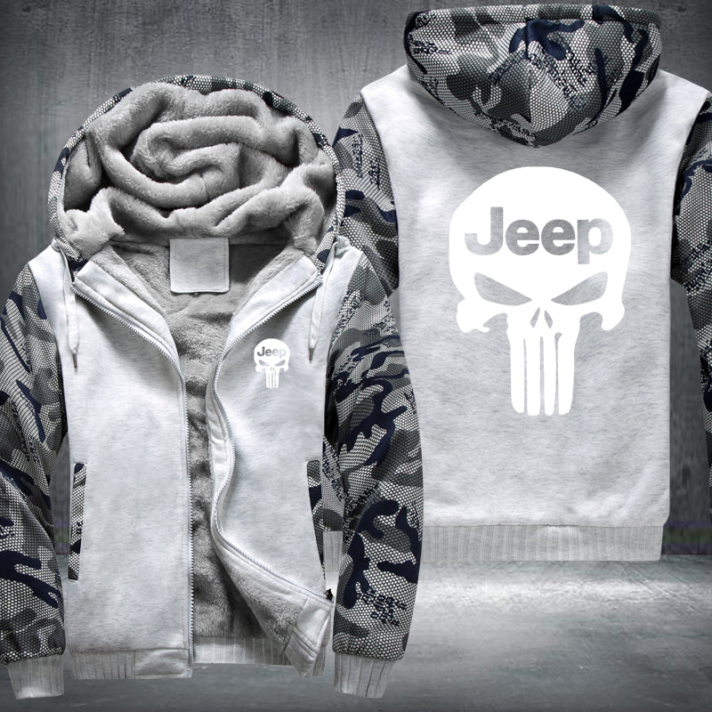 Jeep Skull Fleece Hoodies Jacket