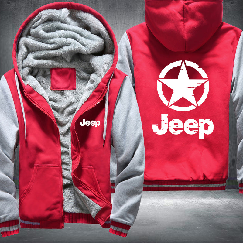 Star Jeep Fleece Hoodies Jacket