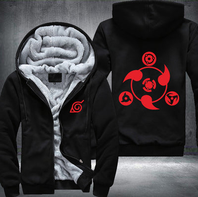 NARUTO SHARINGAN TRIPLE TOMOE Fleece Hoodies Jacket