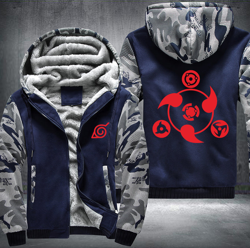 NARUTO SHARINGAN TRIPLE TOMOE Fleece Hoodies Jacket
