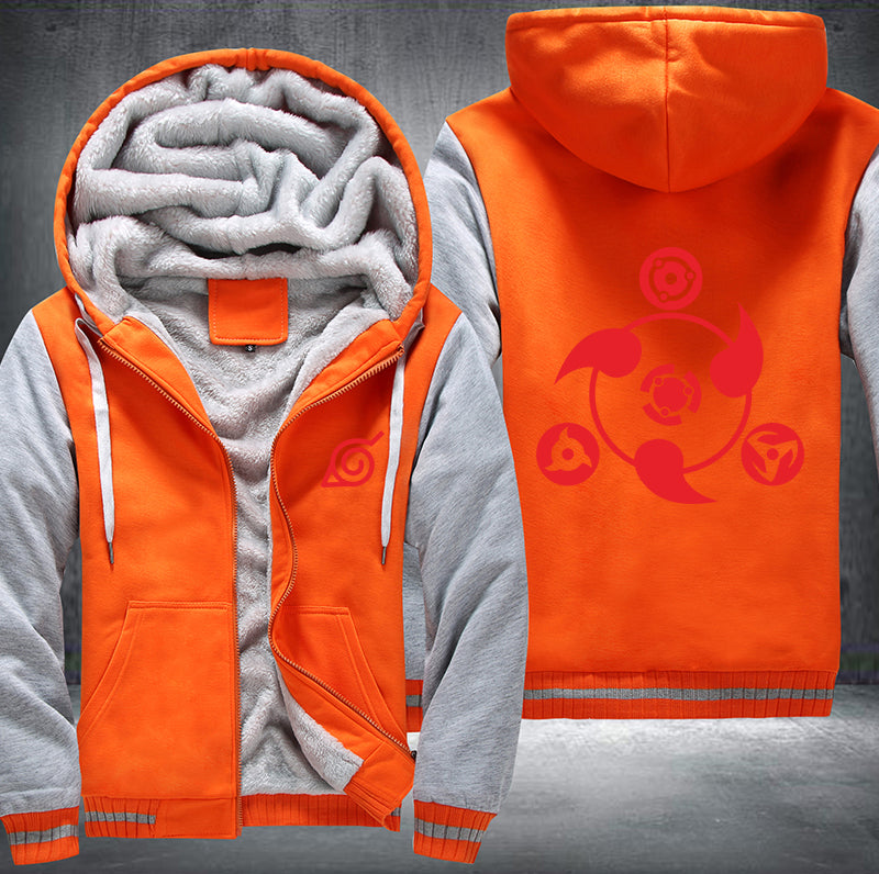 NARUTO SHARINGAN TRIPLE TOMOE Fleece Hoodies Jacket