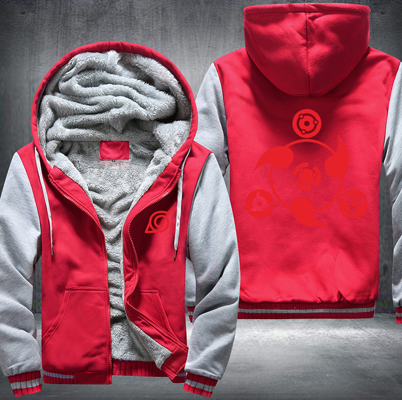 NARUTO SHARINGAN TRIPLE TOMOE Fleece Hoodies Jacket