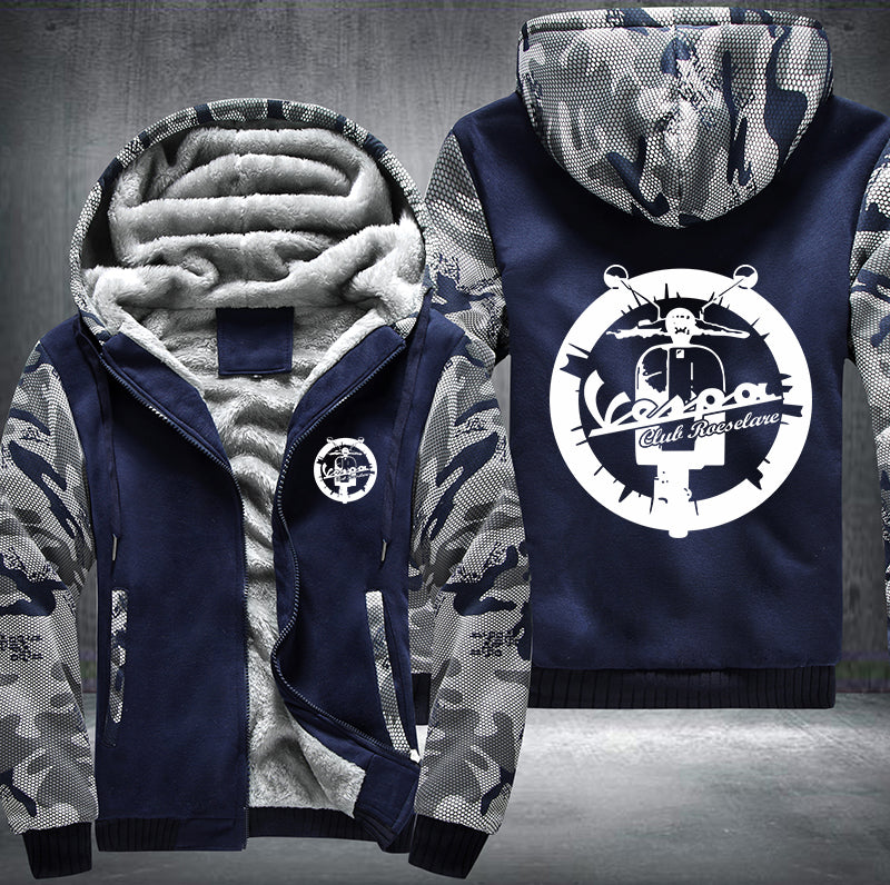 Vespa Club Fleece Hoodies Jacket