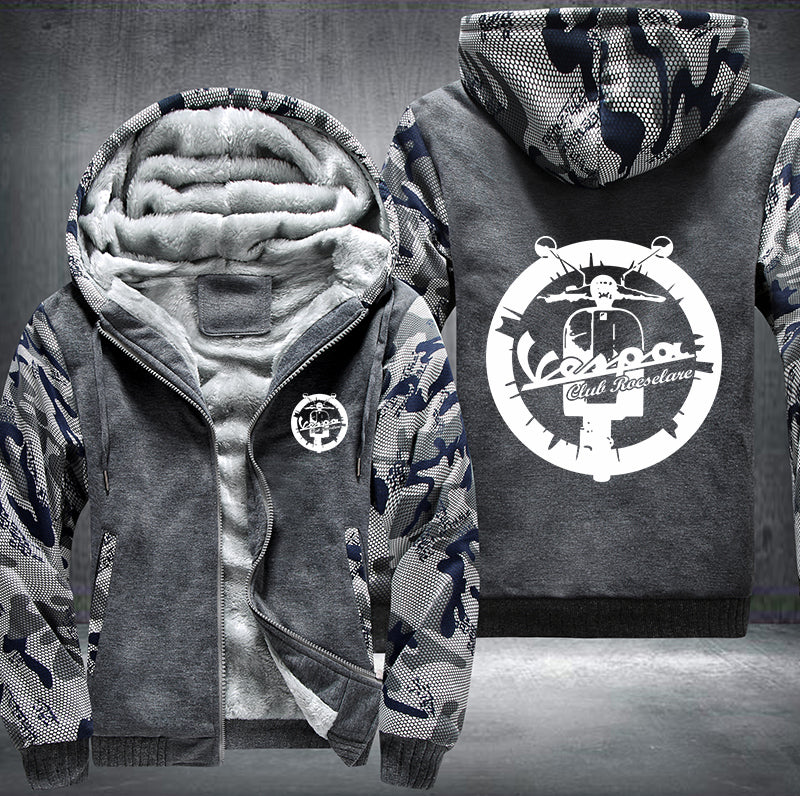 Vespa Club Fleece Hoodies Jacket
