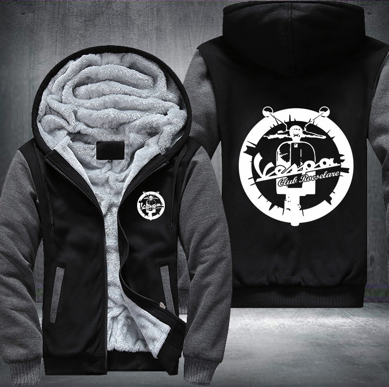 Vespa Club Fleece Hoodies Jacket