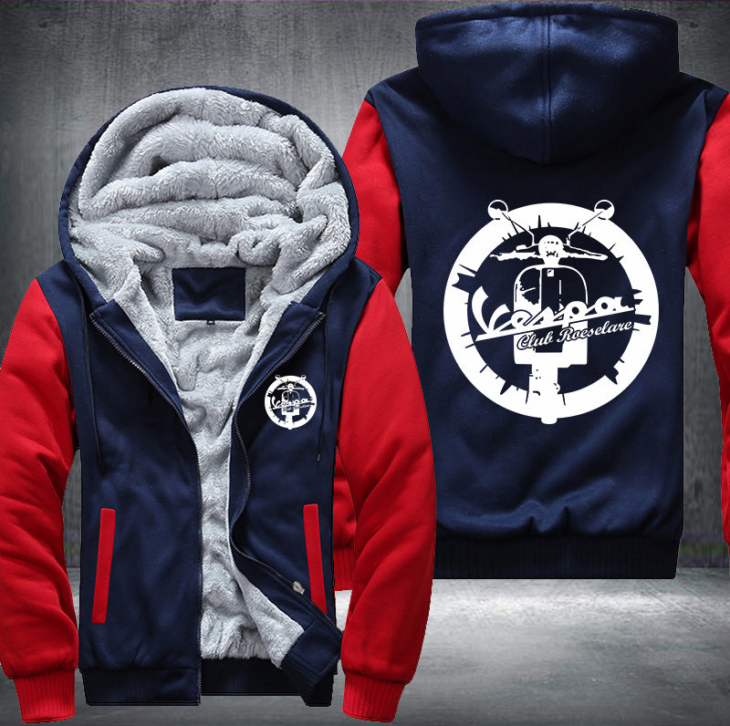 Vespa Club Fleece Hoodies Jacket