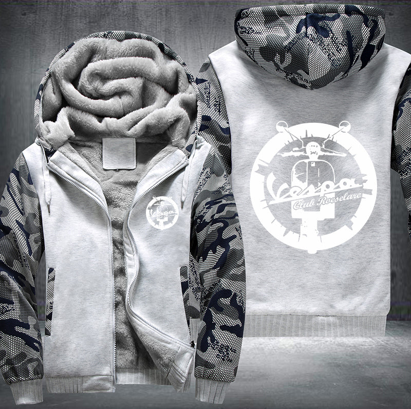 Vespa Club Fleece Hoodies Jacket