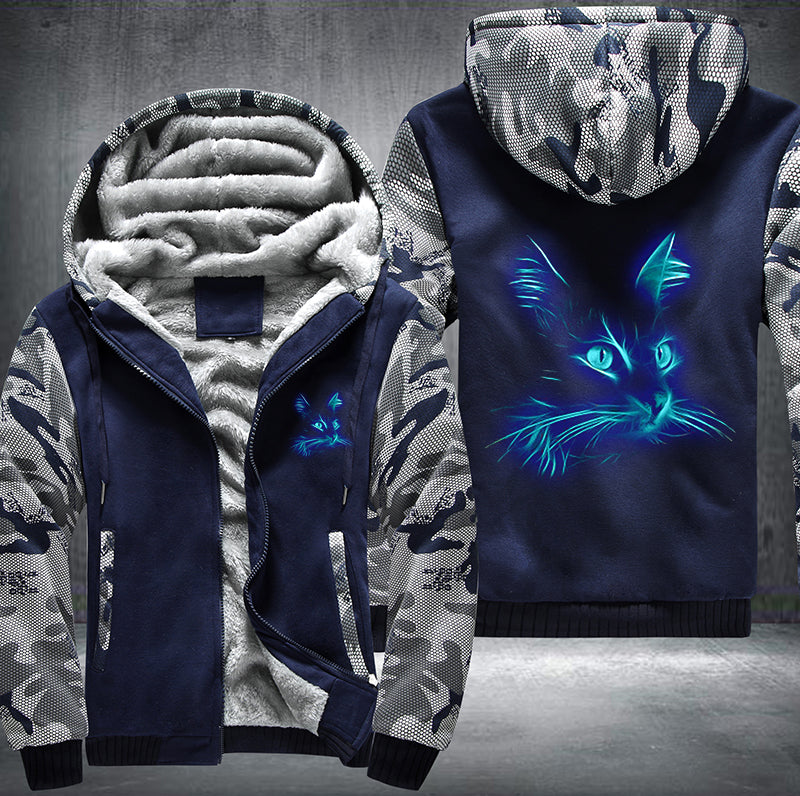 Cat Luminous Fleece Hoodies Jacket