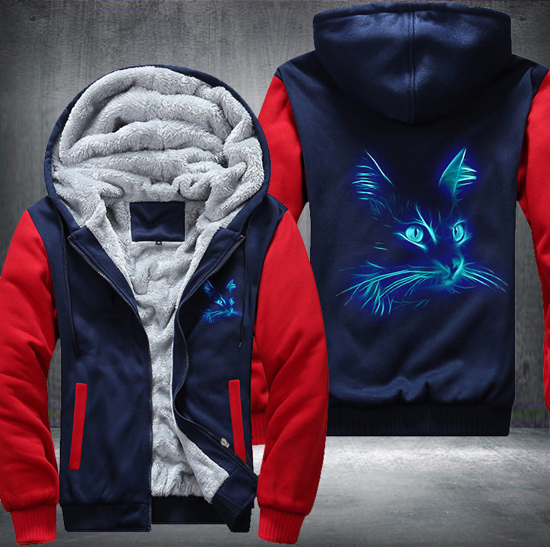 Cat Luminous Fleece Hoodies Jacket